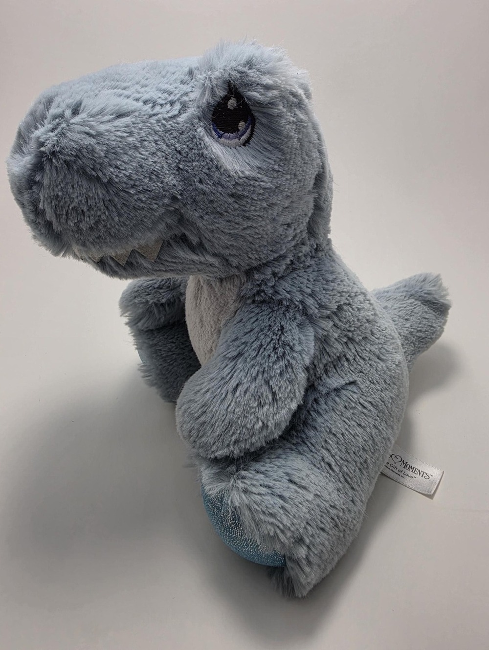 Precious Moments Blue T Rex Dinosaur Plush, Vintage Collectible (9 inch)
